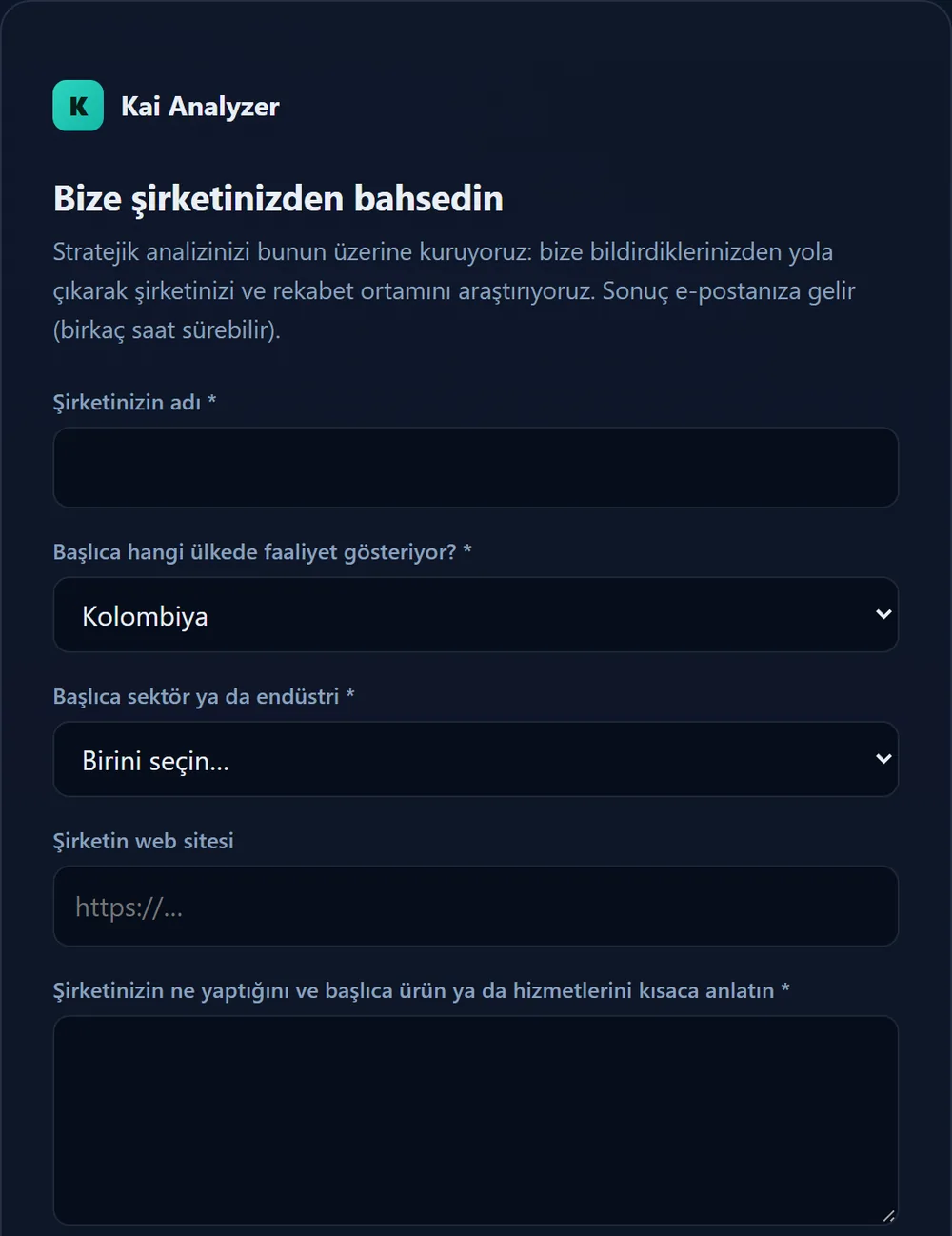 KAI Analyzer formu